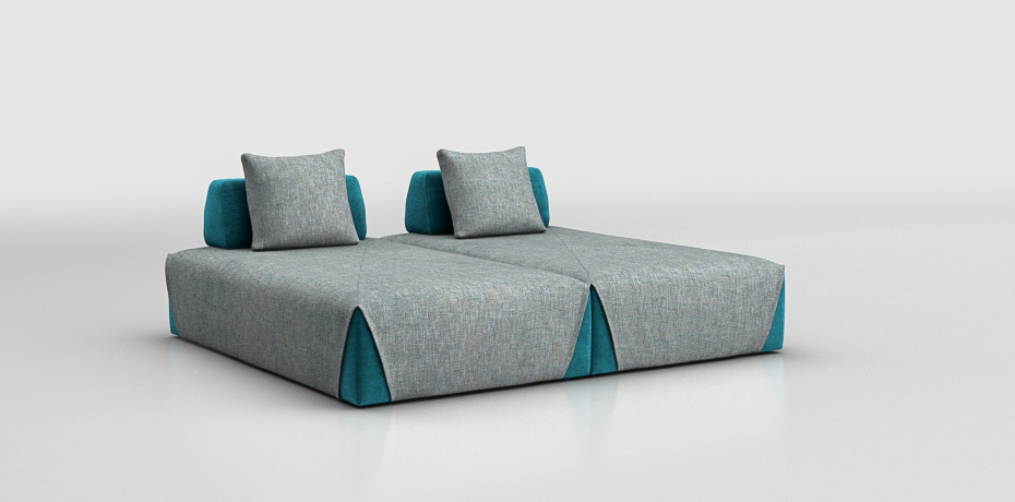 Lissano - linear sofa - modular backrests
